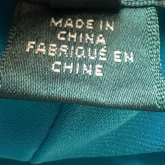 Lauren Ralph Lauren Teal Knot Front Dress – Size 8 - Picture 3 of 8